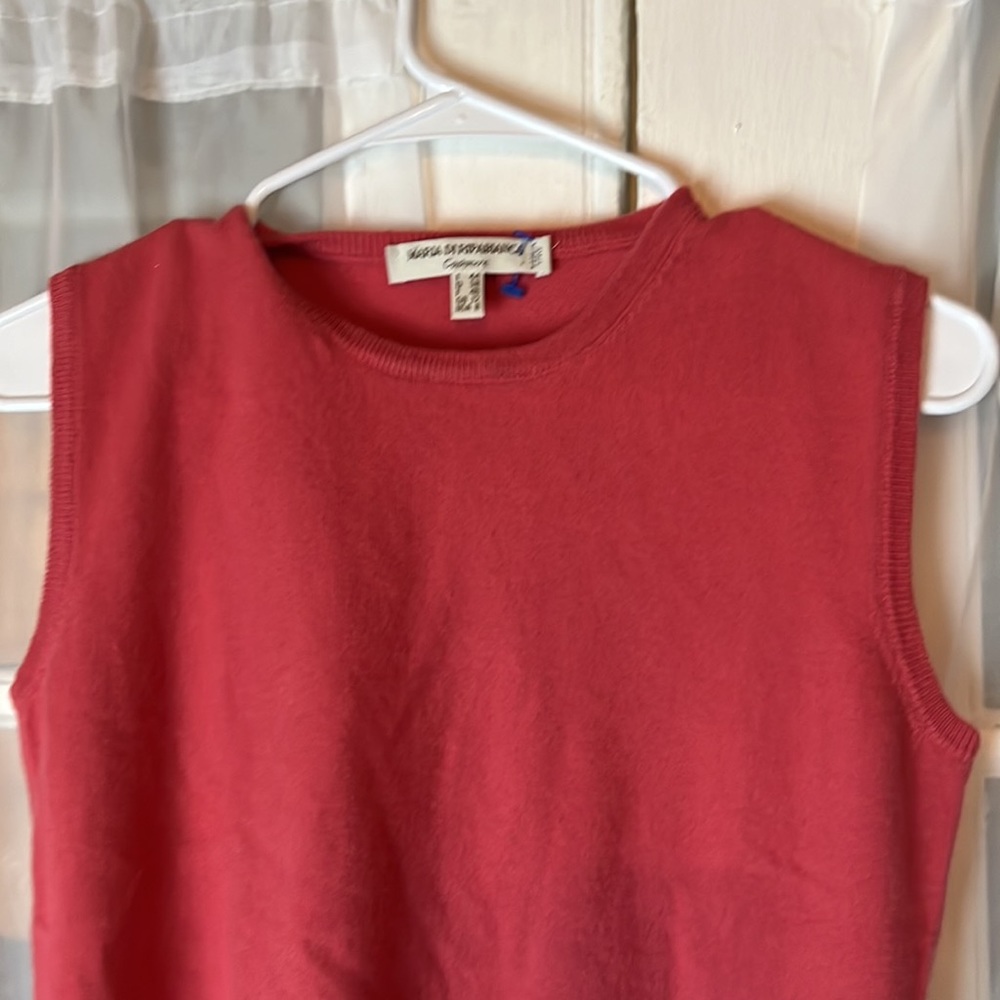 maria di ripabianca cashmere sweater vest Women’s salmon sleeveless size 8